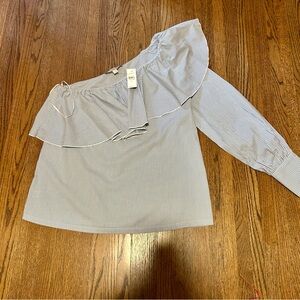 BNWT Striped One-Shoulder Top